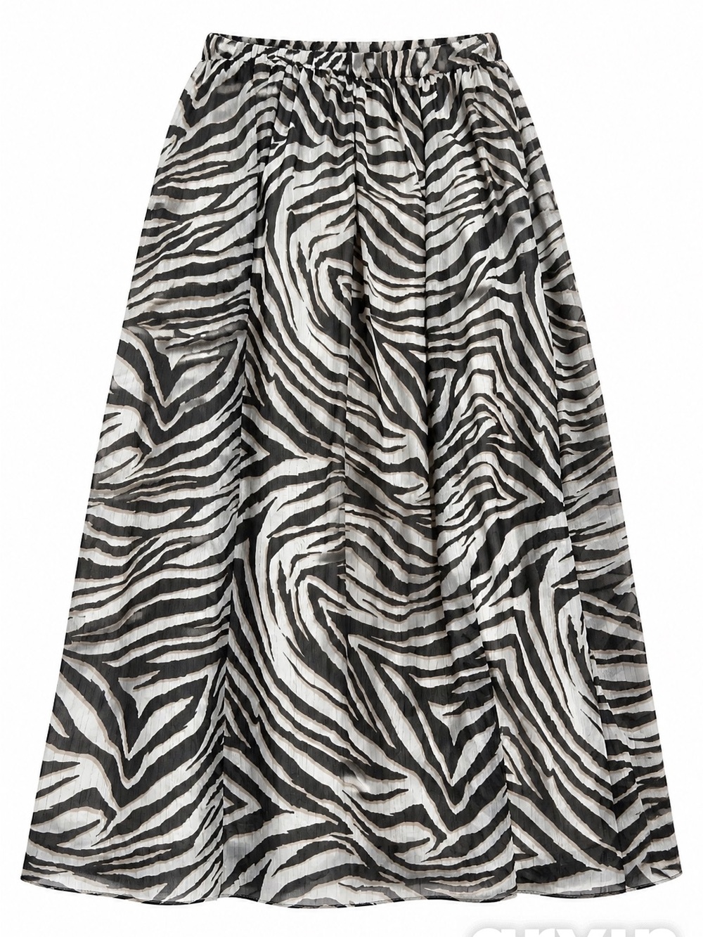 Express Zebra-Print Maxi Skirt - Black & White